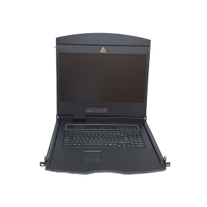 19" 1U single rail LCD w/4 port DB-15 KVM Switch - AL-V904L