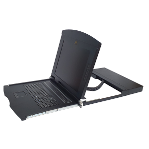 17" 1U single rail LCD w/16 port DB-15 KVM Switch - AL-V716L