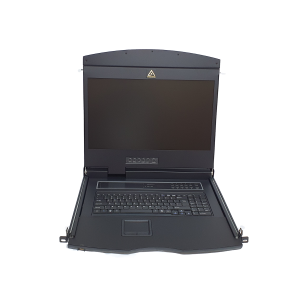 19" 1U single rail LCD w/8 port DB-15 KVM Switch - AL-V908L