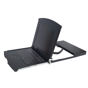 17" 1U single rail LCD w/4 port Cat-5 KVM Switch - AL-UV704L