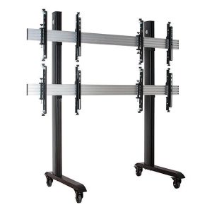 Khung treo màn hình ghép đa năng có bánh xe di động BT8371-2×2